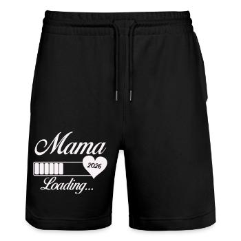mama loading 2026 - Stanley/Stella Unisex Bio Joggingshorts Trainer  - Schwarz - Vorne - Nik (191cm) & Marisol (170cm)