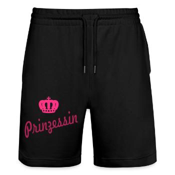 princesse - Short de jogging bio TRAINER Stanley/Stella unisexe - noir - Devant - Nik (191cm) & Marisol (170cm)