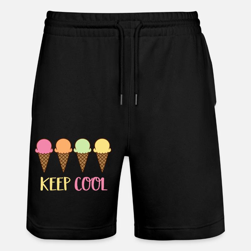 Crème glacée - Short de jogging bio TRAINER Stanley/Stella unisexe - noir