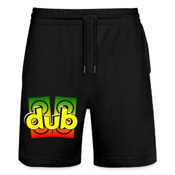 Dub - Short de jogging bio TRAINER Stanley/Stella unisexe - noir - Devant - Nik (191cm) & Marisol (170cm)