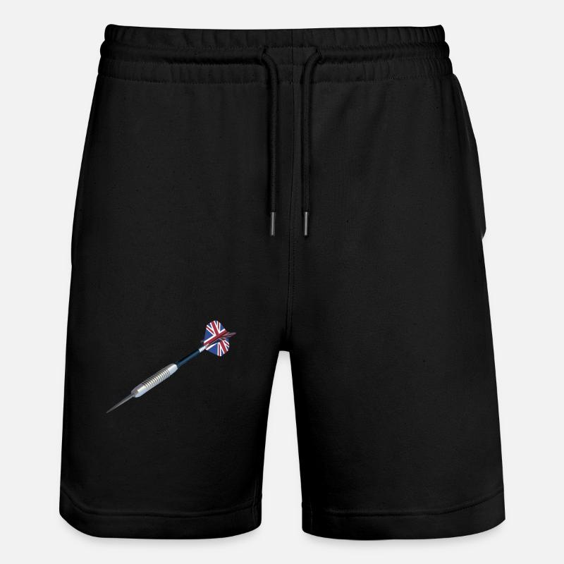 Great Britain darts arrow - Stanley/Stella Trainer Unisex Organic Jogging Shorts - black