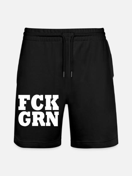 Fck grn - Stanley/Stella Trainer Unisex Organic Jogging Shorts - black