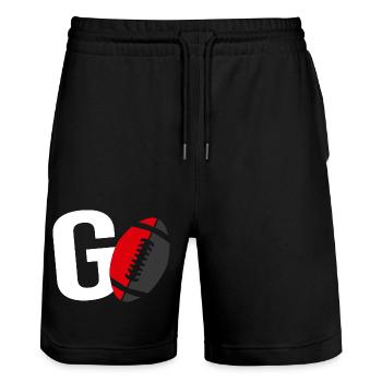go rugby supporter player rugby toulouse - Stanley/Stella Unisex Bio Joggingshorts Trainer  - Schwarz - Vorne - Nik (191cm) & Marisol (170cm)