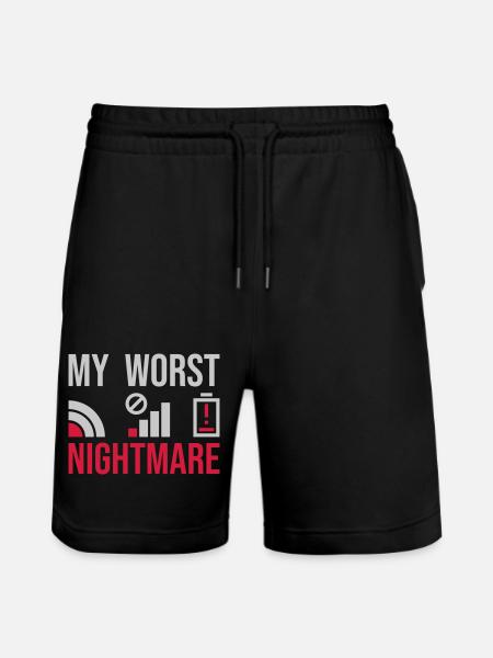 Symbols my worst nightmare - Stanley/Stella Trainer Unisex Organic Jogging Shorts - black