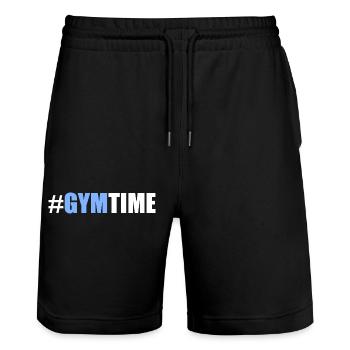 Gym time - Stanley/Stella Unisex Bio Joggingshorts Trainer  - Schwarz - Vorne - Nik (191cm) & Marisol (170cm)