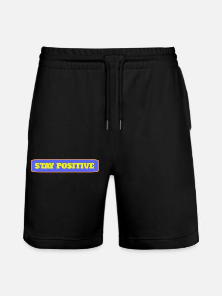Stay Positive - Stanley/Stella Trainer Unisex Organic Jogging Shorts - black