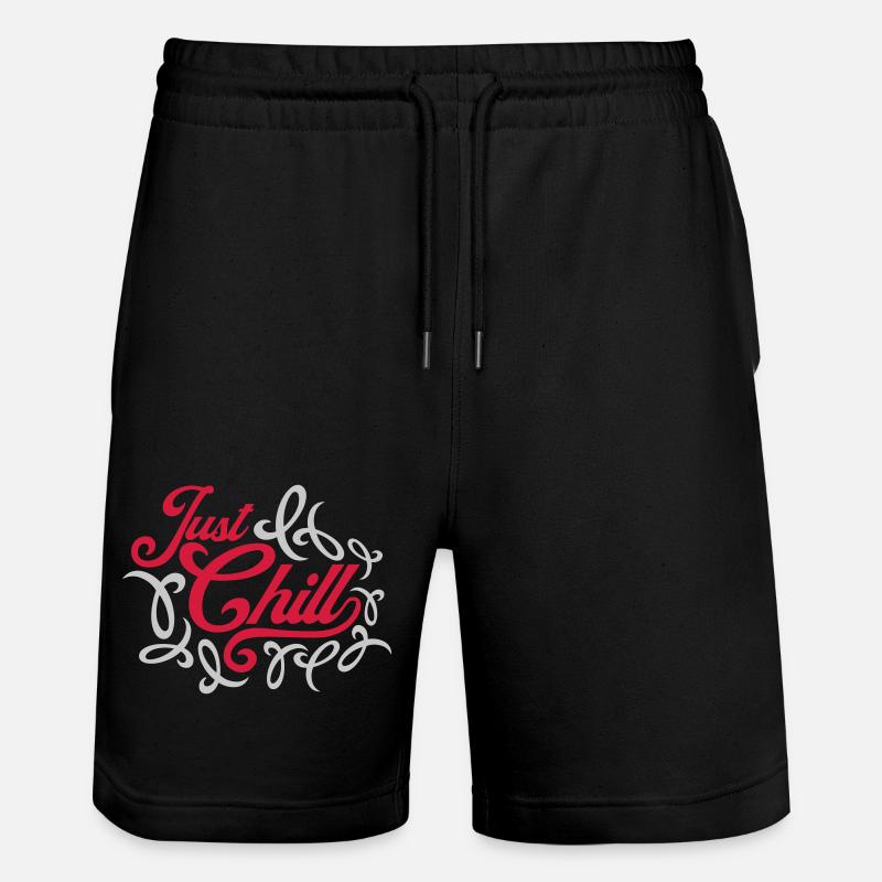 Just Chill Text Logo - Short de jogging bio TRAINER Stanley/Stella unisexe - noir
