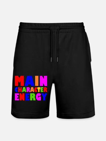 Main character energy - Stanley/Stella Trainer Unisex Organic Jogging Shorts - black