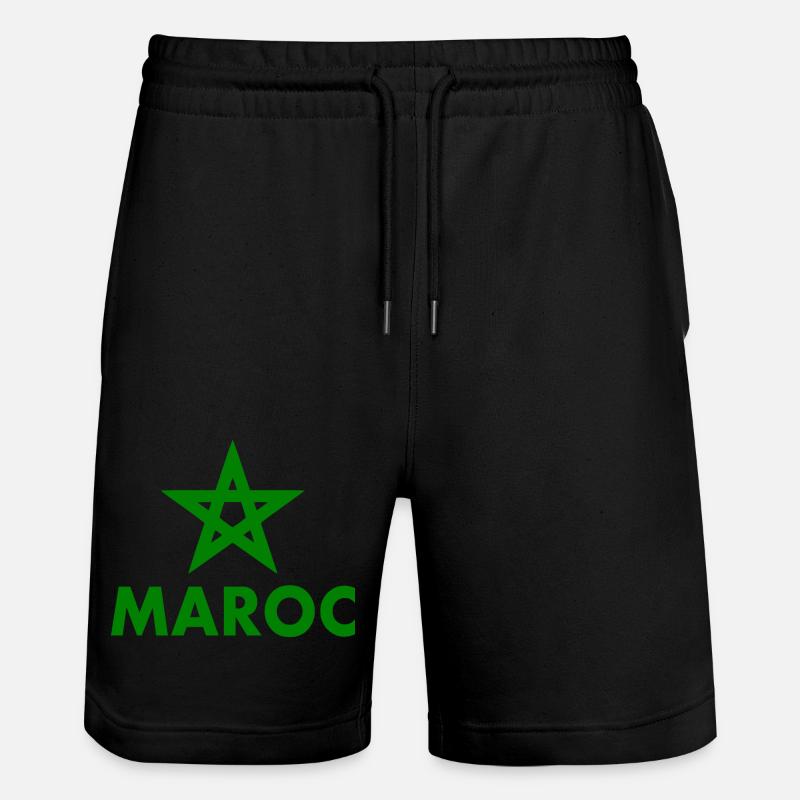 Marokko - Stanley/Stella Unisex Bio Joggingshorts Trainer  - Schwarz