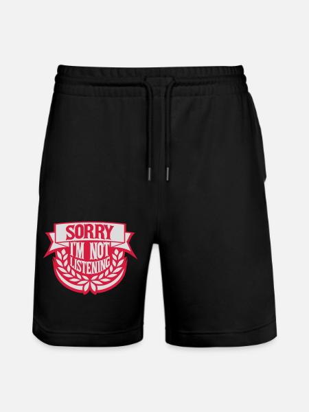 désolé de ne pas écouter - Short de jogging bio TRAINER Stanley/Stella unisexe - noir