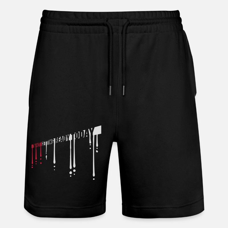 not getting ready today - Stanley/Stella Unisex Bio Joggingshorts Trainer - Schwarz