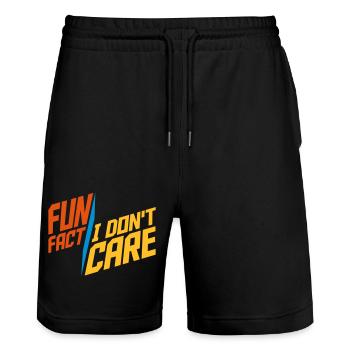 I dont care fact - Stanley/Stella Unisex Bio Joggingshorts Trainer  - Schwarz - Vorne - Nik (191cm) & Marisol (170cm)