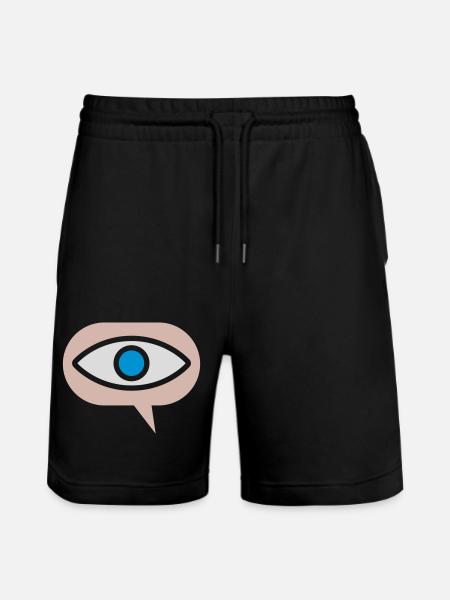 Icon Visual See Eye - Stanley/Stella Trainer Unisex Organic Jogging Shorts - black