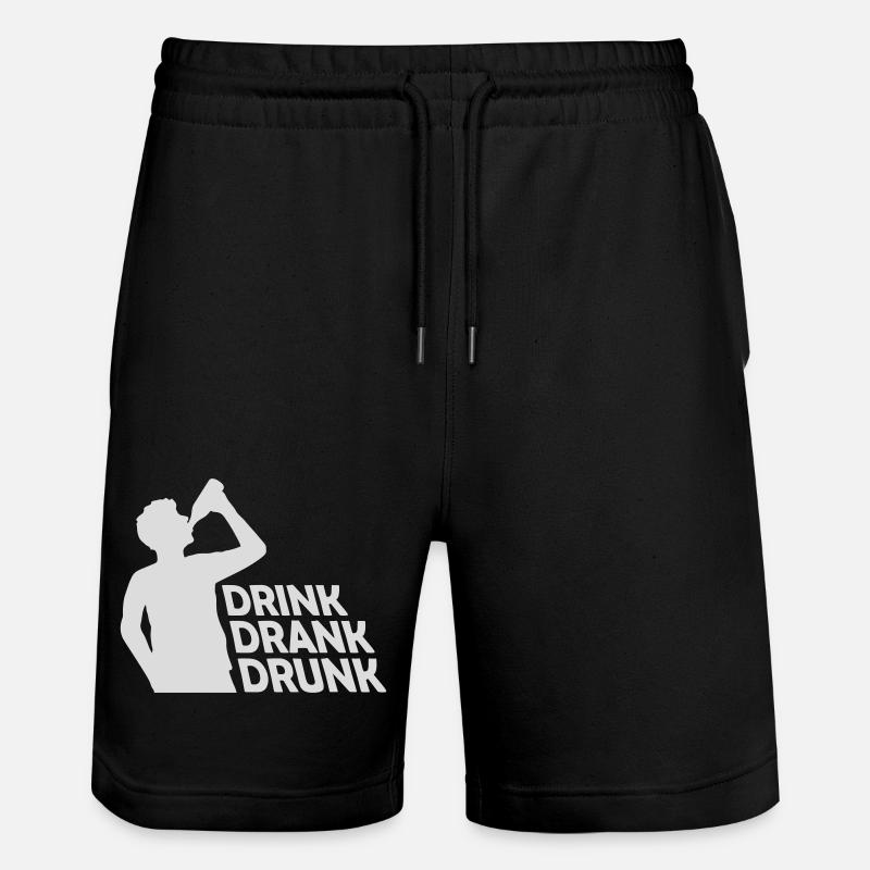 drink drank drunk Zitat - Stanley/Stella Unisex Bio Joggingshorts Trainer - Schwarz