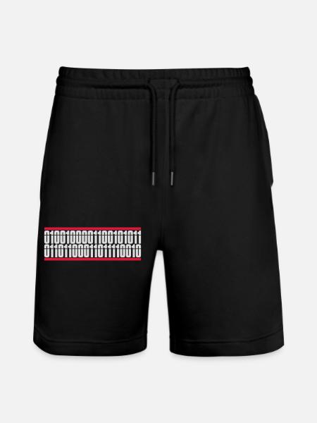 Binary Code Program Language - Stanley/Stella Trainer Unisex Organic Jogging Shorts - black