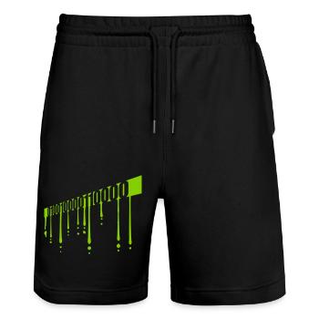 Binär Code Programm Sprache - Stanley/Stella Unisex Bio Joggingshorts Trainer  - Schwarz - Vorne - Nik (191cm) & Marisol (170cm)