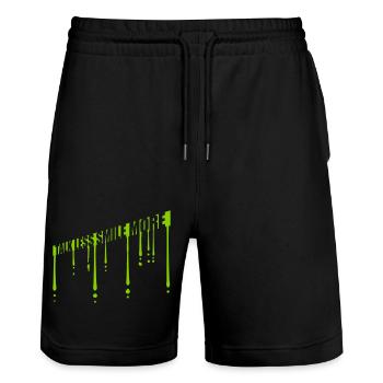 talk less smile more - Stanley/Stella Trainer Unisex Organic Jogging Shorts - black - Front - Nik (191cm) & Marisol (170cm)