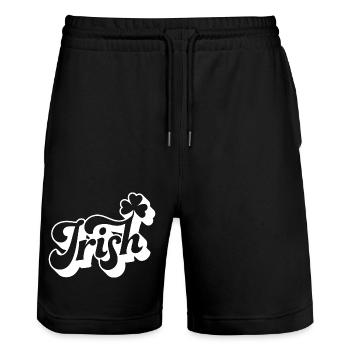 Cadeau de la Saint-Patrick Trèfle Hommes, Femmes, Enfants - Short de jogging bio TRAINER Stanley/Stella unisexe - noir - Devant - Nik (191cm) & Marisol (170cm)