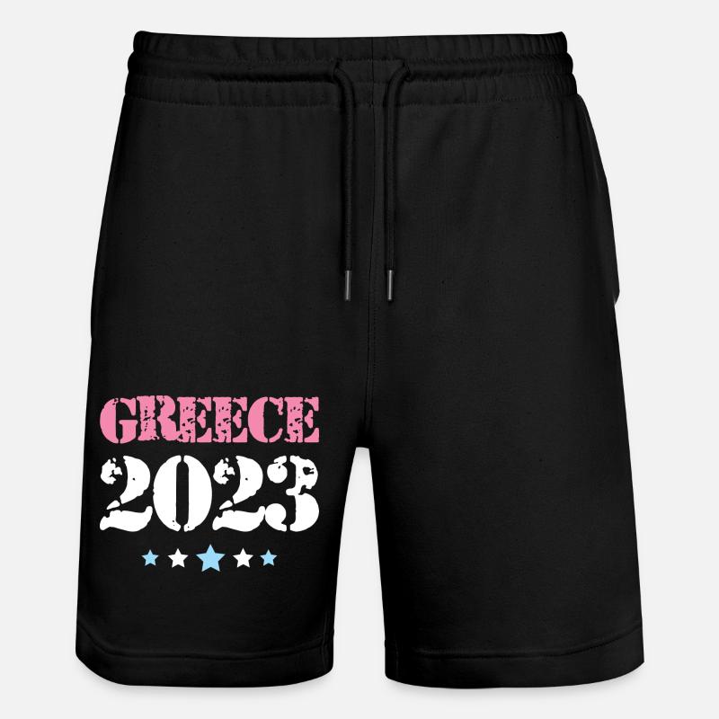 Greece 2023 - Stanley/Stella Unisex Bio Joggingshorts Trainer  - Schwarz
