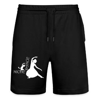 Dancing Dance Music - Stanley/Stella Unisex Bio Joggingshorts Trainer  - Schwarz - Vorne - Nik (191cm) & Marisol (170cm)