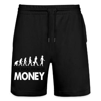 Crypto Bitcoin Trading - Short de jogging bio TRAINER Stanley/Stella unisexe - noir - Devant - Nik (191cm) & Marisol (170cm)