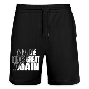 born 2004 cool rex boys statement birthday present - Stanley/Stella Unisex Bio Joggingshorts Trainer  - Schwarz - Vorne - Nik (191cm) & Marisol (170cm)