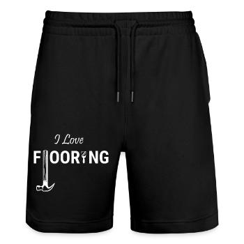 Artisan bricoleur Artisan Artisan Outil Construction - Short de jogging bio TRAINER Stanley/Stella unisexe - noir - Devant - Nik (191cm) & Marisol (170cm)