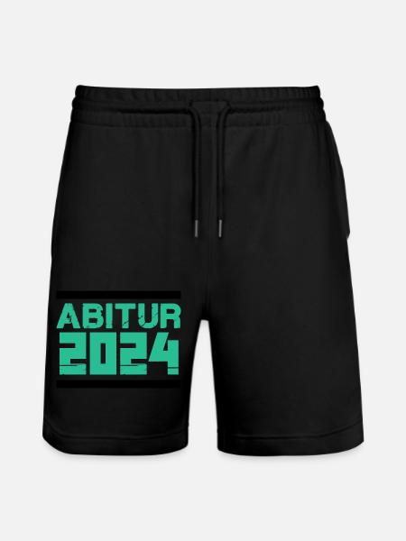 Abitur 2024 - Stanley/Stella Unisex Bio Joggingshorts Trainer  - Schwarz