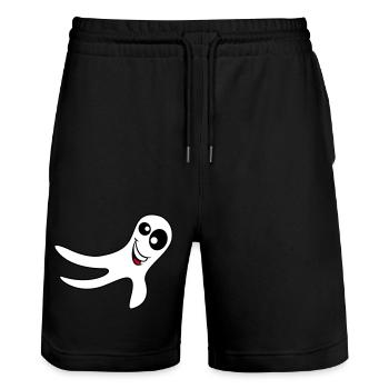 Fantôme - Short de jogging bio TRAINER Stanley/Stella unisexe - noir - Devant - Nik (191cm) & Marisol (170cm)
