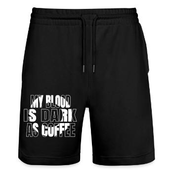 present caffeine bday latte funny quote drinking - Stanley/Stella Unisex Bio Joggingshorts Trainer  - Schwarz - Vorne - Nik (191cm) & Marisol (170cm)