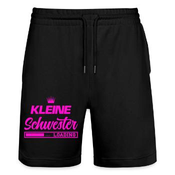 schwester loading - Stanley/Stella Unisex Bio Joggingshorts Trainer  - Schwarz - Vorne - Nik (191cm) & Marisol (170cm)