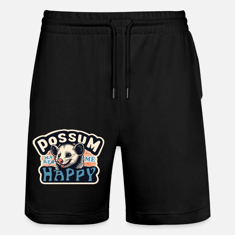 L’OPOSSUM ME REND HEUREUX - Short de jogging bio TRAINER Stanley/Stella unisexe - noir