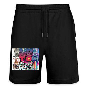 2 Original - Stanley/Stella Unisex Bio Joggingshorts Trainer  - Schwarz - Vorne - Nik (191cm) & Marisol (170cm)