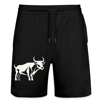 Gardien de taureau - Short de jogging bio TRAINER Stanley/Stella unisexe - noir - Devant - Nik (191cm) & Marisol (170cm)