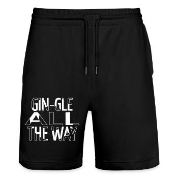 christmas tree quote birthday present - Stanley/Stella Trainer Unisex Organic Jogging Shorts - black - Front - Nik (191cm) & Marisol (170cm)