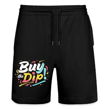 Buy the dip - Short de jogging bio TRAINER Stanley/Stella unisexe - noir - Devant - Nik (191cm) & Marisol (170cm)