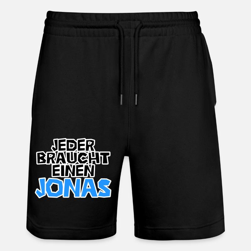 Jeder braucht einen Jonas - Stanley/Stella Unisex Bio Joggingshorts Trainer  - Schwarz