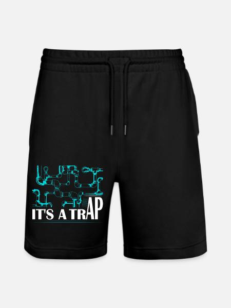 It's A Pipefitter Wrench Plumber - Stanley/Stella Trainer Unisex Organic Jogging Shorts - black