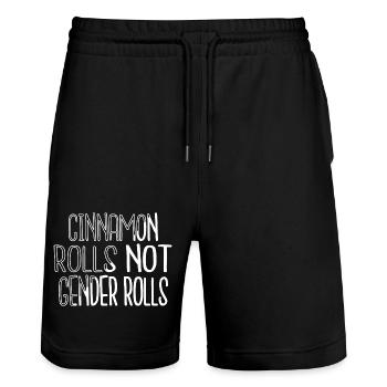 Bader Ginsburg typographie présente idée citation égale - Short de jogging bio TRAINER Stanley/Stella unisexe - noir - Devant - Nik (191cm) & Marisol (170cm)