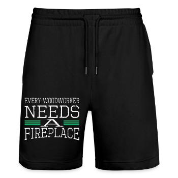 birthday birthday present idea birthday present - Stanley/Stella Unisex Bio Joggingshorts Trainer  - Schwarz - Vorne - Nik (191cm) & Marisol (170cm)
