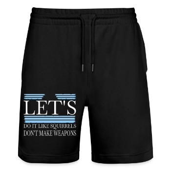love sayings bday flower power humor green - Stanley/Stella Unisex Bio Joggingshorts Trainer  - Schwarz - Vorne - Nik (191cm) & Marisol (170cm)