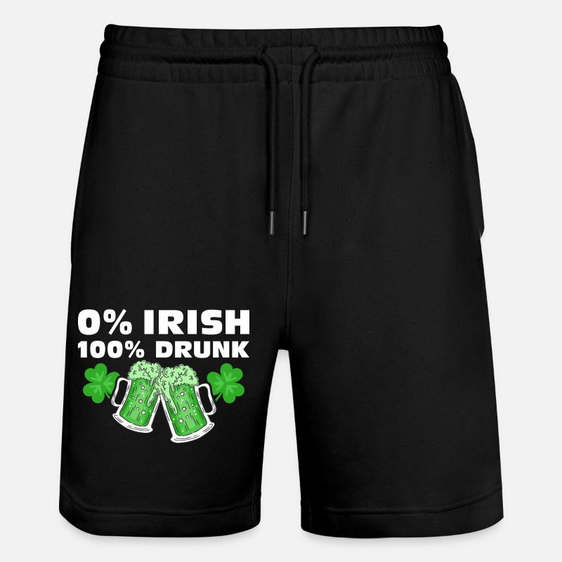 0 % Irlandais 100 % Ivre - Short de jogging bio TRAINER Stanley/Stella unisexe - noir