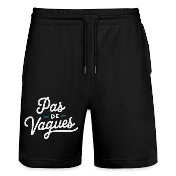 Pas de vagues - Short de jogging bio TRAINER Stanley/Stella unisexe - noir - Devant - Nik (191cm) & Marisol (170cm)