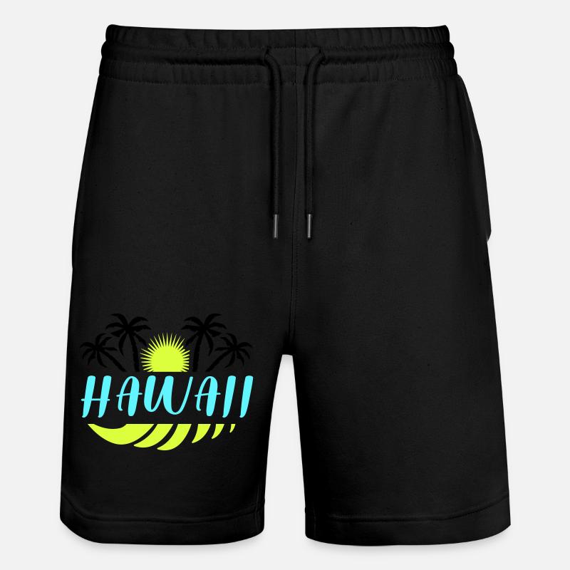 hawaii - Stanley/Stella Unisex Bio Joggingshorts Trainer  - Schwarz