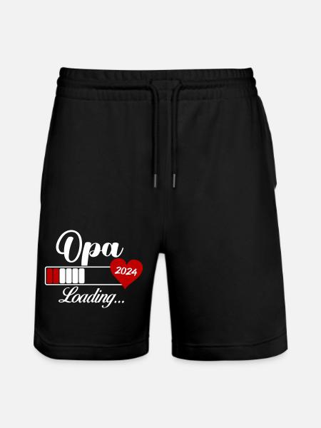 Grandpa Loading 2024 - Stanley/Stella Trainer Unisex Organic Jogging Shorts - black