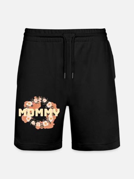 Mutterliebe im Blütenmeer - Stanley/Stella Unisex Bio Joggingshorts Trainer - Schwarz