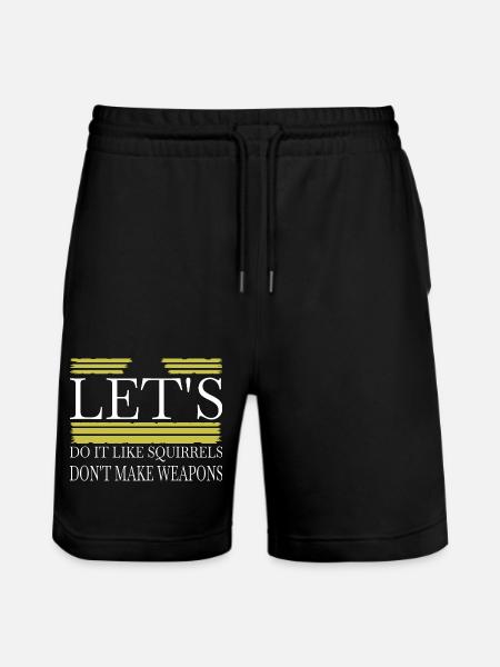 Fun Geek Peace Movement 1960s - Stanley/Stella Trainer Unisex Organic Jogging Shorts - black
