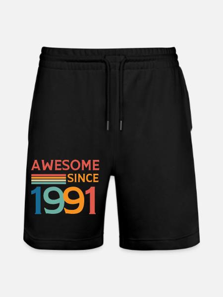 Awesome since 1991 - Short de jogging bio TRAINER Stanley/Stella unisexe - noir
