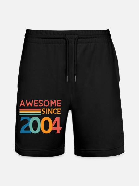 Awesome since 2004 - Stanley/Stella Trainer Unisex Organic Jogging Shorts - black