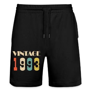 1954 Vintage Édition limitée Cadeau - Short de jogging bio TRAINER Stanley/Stella unisexe - noir - Devant - Nik (191cm) & Marisol (170cm)